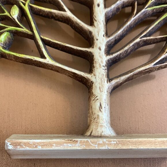 Vintage Syracuse Ornamental Co 4 Season Tree Wall Art Faux Wood Mid Century - Picture 9 of 17